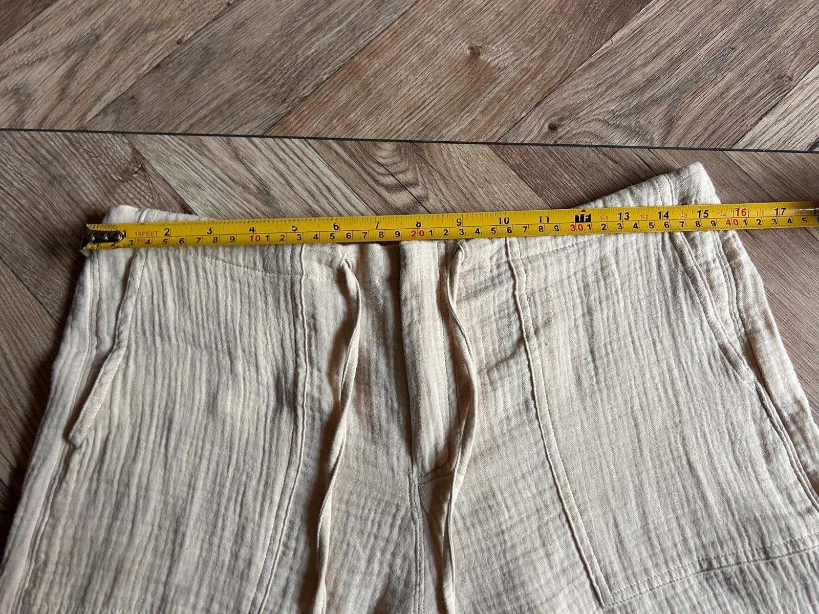 Jennyfer Cotton Gauze Cargo Pants – Size 36 / S (Light Beige) – photo 16